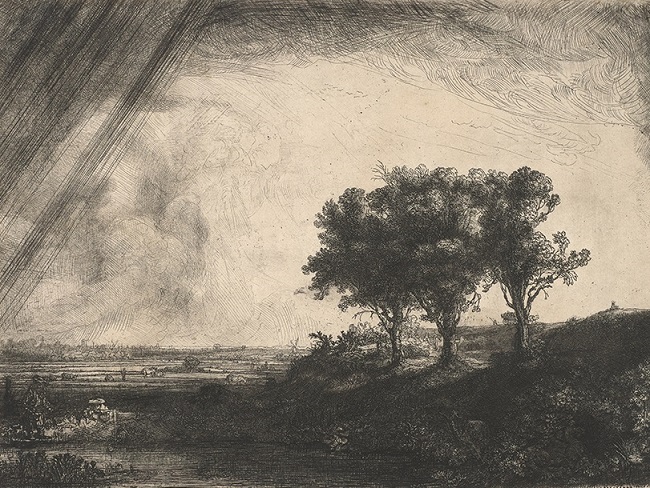 Rembrandt's 'Landscape with Three Trees' Acquired by Princeton