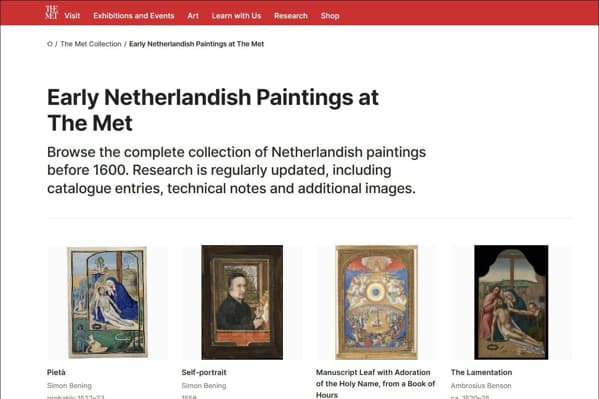 New Online Hub for Early Netherlandish Paintings at The Met - CODART