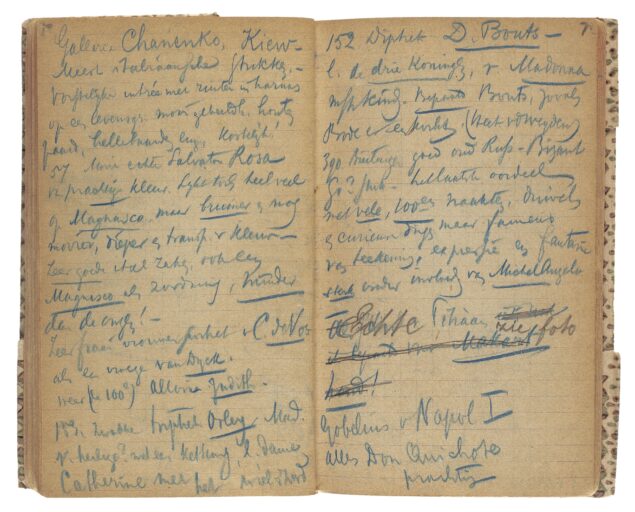 Fig. 7. One of the notebooks Abraham Bredius carried with him during his trip through Eastern Europe in 1897 RKD – Netherlands Institute for Art History, The Hague