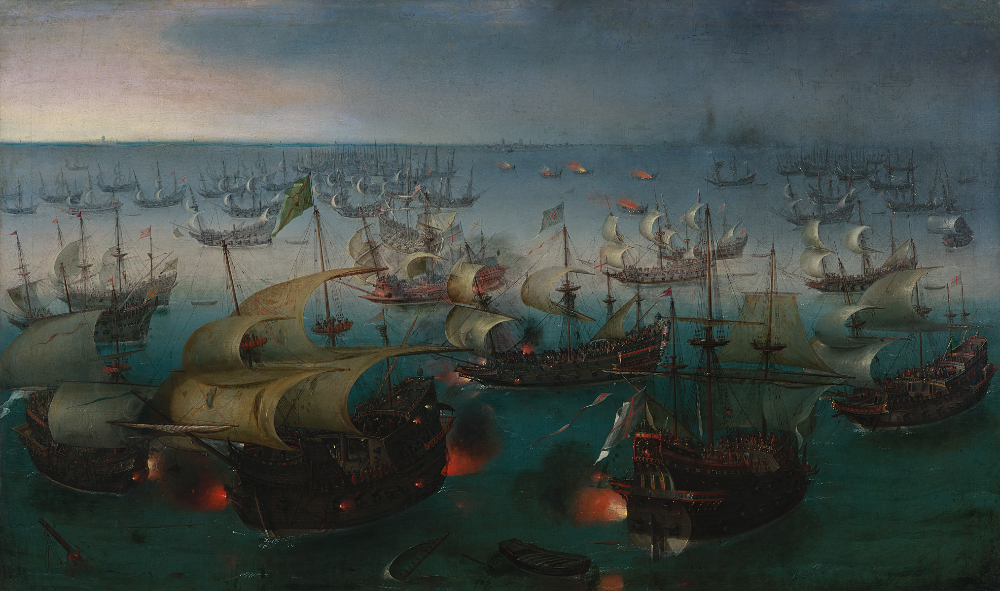 Fig. 6. Hendrick Cornelisz. Vroom (1566-1640), Sea Battle between Spaniards and Englishmen, 1601© Tiroler Landesmuseen, photo: Johannes Plattner