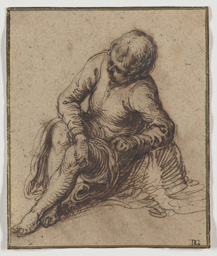 Fig. 6. Jacques de Gheyn (1537-1581), <em>Boy Seated on the Ground, Scratching his Knee</em>, ca. 1598<br>National Gallery of Canada, Ottawa. Bequest of Frank and Marianne Seger, 2025. Photo: NGC