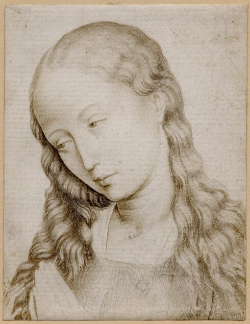 Fig. 3. Workshop of Rogier van der Weyden, Head of the Virgin, ca. 1440-1464The British Museum, London